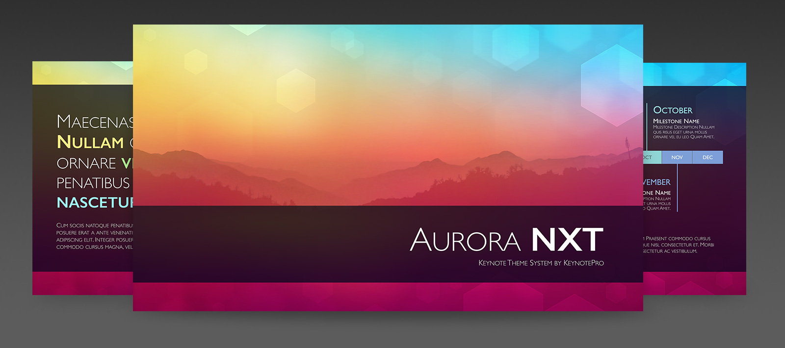 Aurora　Themes:　NXT　KeynotePro:　Keynote