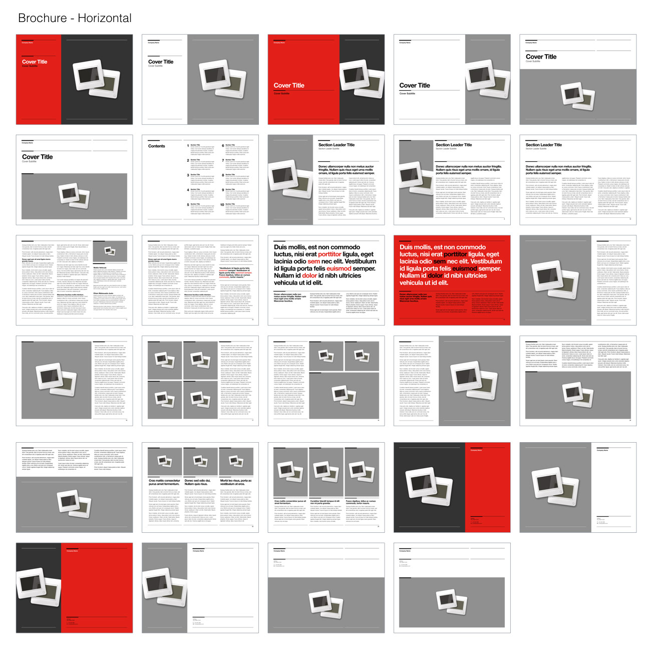 Geneva for Pages - Horizontal Brochure