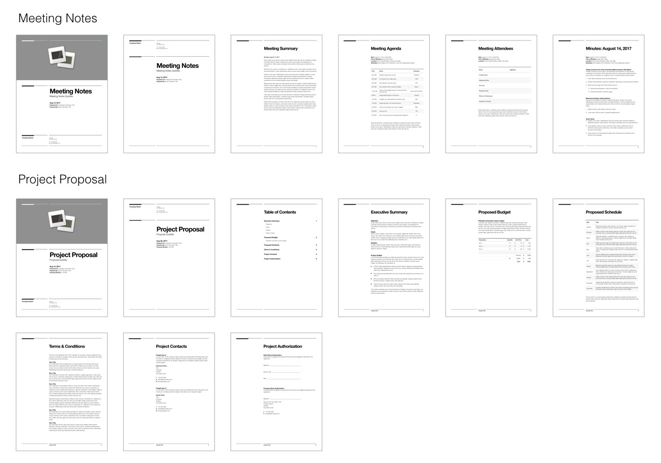 Geneva for Pages - Meeting Notes, Project Proposal