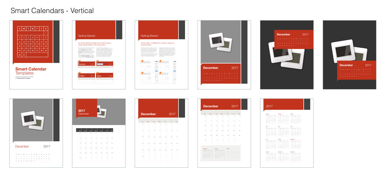 Tribeca NXT for Pages - Vertical Smart Calendars