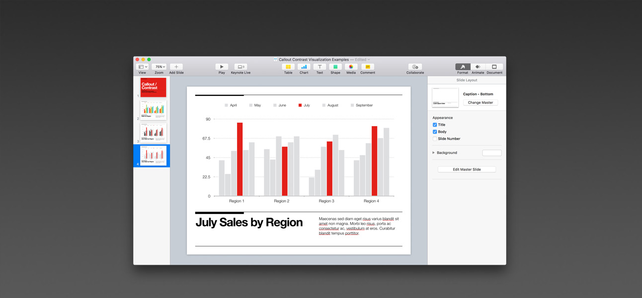 Creating Callout/Contrast Charts in Keynote 6.x/7.x